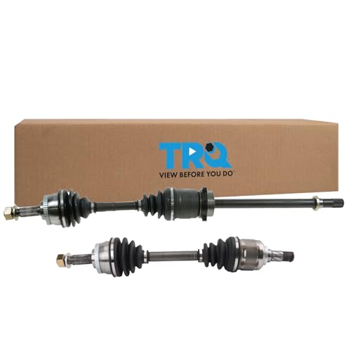 Image of TRQ Front Driver and Passenger Side CV Axle Assembly Set 2 Piece Compatible with 1995-1999 Nissan Maxima without Limited Slip Front Axle 1996-1999 Infiniti I30 without Limited Slip