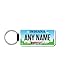 Teamlogo Personalized Indiana License Plate Faux Leather Keychain Custom Decorated with Any Name or Text That You Want. Printed in The USA. Ready to Ship on The Next Business Day | Ver 3