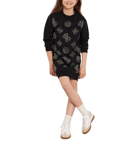 GUESS Girls' One Size French Terry Long Sleeve Dress