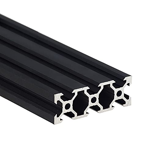 Lysee 3D Printer Parts & Accessories - 1PC Black 2060 European Standard Anodized Aluminum Profile Extrusion 250-800mm Length Linear Rail for CNC 3D Printer - (Color: 600mm)
