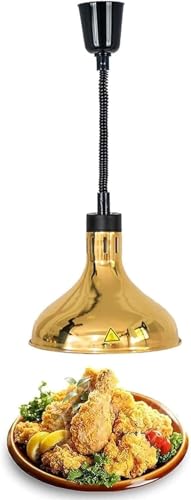 Lampe chauffante suspendue et rétractable en acier pour buffet de restaurant - 2