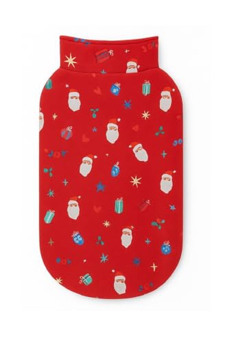 Image of The Pets Company Dog Winter Coat Jacket, Clothes, Windproof, Light Weight, Washable, Ultra Warm Thick Fleece Lined Dog Vest for Cold Weather Protection, (Christmas Cherry, Medium - 18 Inch)
