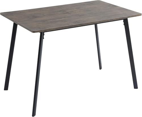 Blake Grey Dining Table and Chair Set with Metal Wood Effect - 4 High Back Chairs Included - Image 2