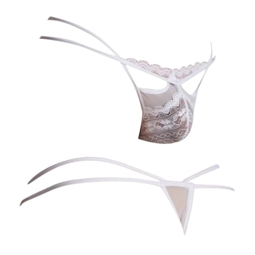 Mens Sexy G-String Cross Lace Supported Half Mesh Pouch Thong Sissy See Through Jockstrap Bikini Underwear2