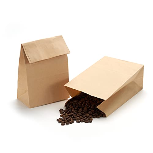 LOOKSGO 50 Pcs Brown Paper Bags Kraft Bags Party Favor Gift Wrapping Bags Bulk - 3.5x2.2x7 Inches for Wedding Gifts Candy Packaging Small Business Holiday Treat Bags