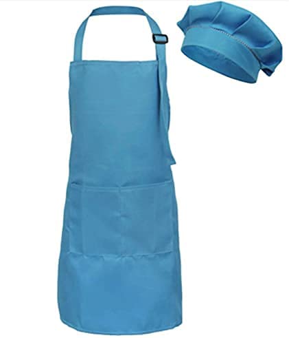 Amazon｜キッズエプロン 子供用 給食帽子 セット 男の子 女の子 小学生