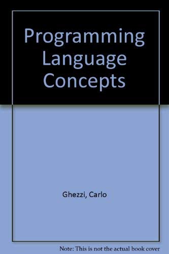 Programming Language Concepts 047182173X Book Cover