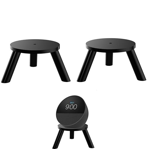 Soporte para Echo Spot stand de pared negro con organizador de cables integrado de 2 piezas