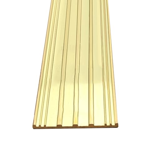 階段 滑り止め ゴールド防水ソリッドブラス階段ノーズ、スロープ/ランプ、タイル/木製床用滑り止めストリップ用のカスタマイズ可能な金属製階段エッジプロテクター(W35mm(1.4″))