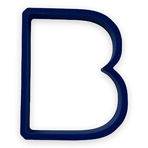 B Capital Block Letter Cookie Cutter with Easy Push Design (4 inch)