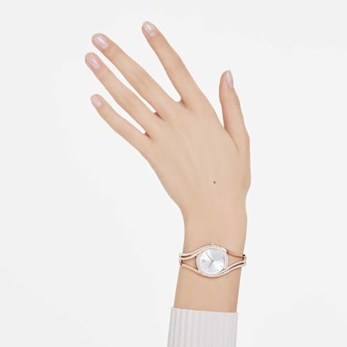 Image of Swarovski Hyperbola Collection Watch, Swiss Made, Rosegold-Finish Rosegoldton, One Size, Hyperbola Watch Bracelet Bangle