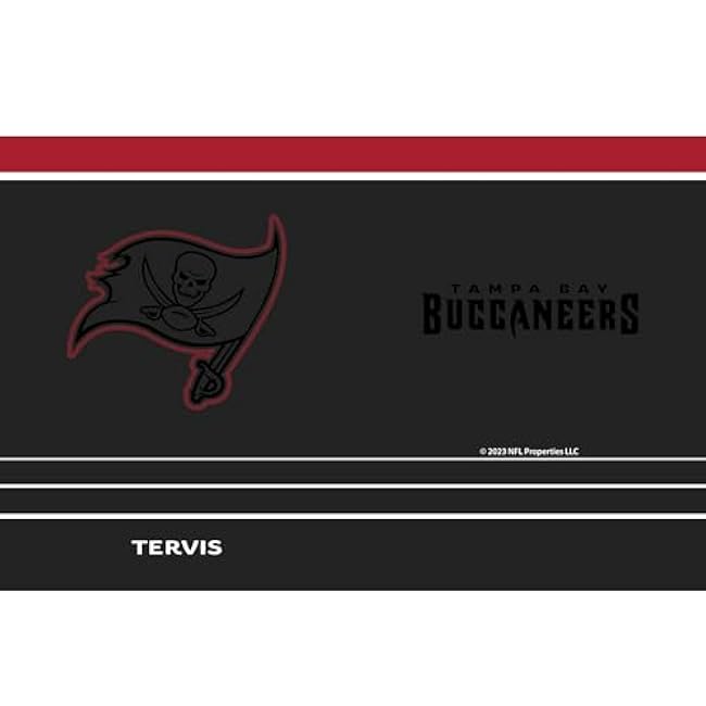 Tervis Traveler NFL Tampa Bay Buccaneers - Night Game Triple Walled Insulated Tumbler Travel Cup Keeps Drinks Cold & Hot, 30oz, Stainless Steel