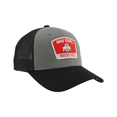 Gorra Snapback Oficial Ohio State Buckeyes Negro Gris miniatura 5