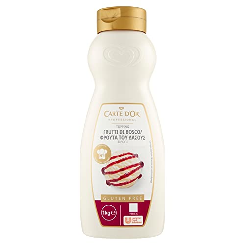 Il topping ai frutti di bosco Carte D’Or ha tutto il gusto fresco e pronunciato dei frutti di bosco. Il colore è tipico.