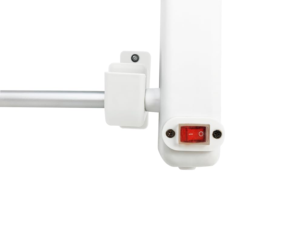 Jocca - Toallero Electrico de Pared 65W, Radiador Calefactor para Baño con 5 Barras de Aluminio, Secatoallas con Luz Indicadora, Kit de Montaje Incluido, Blanco