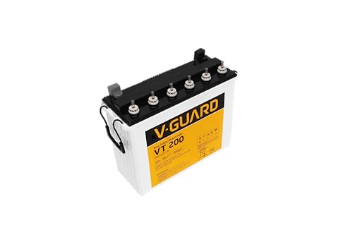 Image of V-Guard VT200 Inverter Battery | Tubular Technology | High Backup Performance | 36 Month +24 Month Warranty