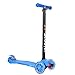 KOBOOW Mini Micro Deluxe Patinete 3 Ruedas Scooter para Niños Plegable De Oscilación Reductor para Niños con Freno Manillar Ajustable Carga 80kg 3-8 Años (Color : Blue)