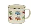 BRISA VW Collection - Volkswagen Combi Bus T1 Camper Van Mug de Café avec revêtement en Émail, Tasse à Thé, Grand gobelet pour la Cuisine, Atelier, Camping/Cadeau/Souvenir (Parade/Beige)