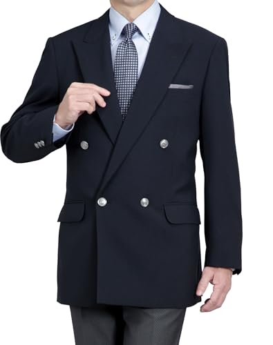 ダブル ブレザー メンズ 紺 メンズテーラードジャケット | 通販・人気