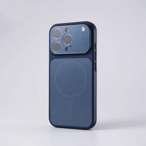 Coque magnétique iPhone 17 bleu foncé : finies les rayures sur l'objectif