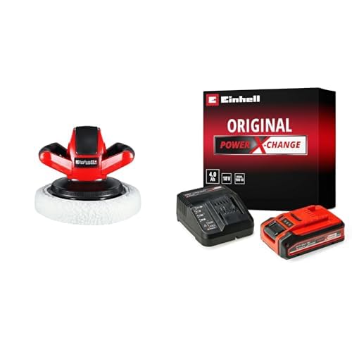 Einhell Pulidora para Coches CE-CB 18/254 Li - Solo 2500 RPM + Kit con Cargador y batería de...