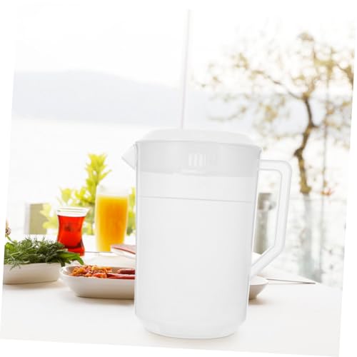Image of Housoutil Measuring Kettle with Scale 5L Beverage Pitcher with Lid Cold Water Kettle for Juice Iced Tea Milk Beer Home Entertaining