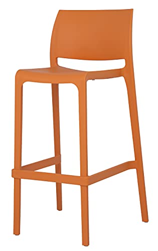Plásticos, Home Lagoon, SENSILLA Barstool 7211 B. Taburete inyectado en Polipropileno con Fibra de Vidrio de Alta Calidad, protección UV, Resistente a Humedad y Clima salino....