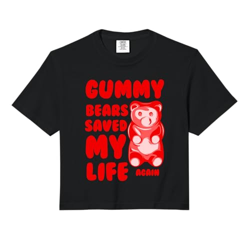 Diabetes Gummy Bears Saved My Life T1D Type 1 Insuline Gift Comfort Colors Crop Top