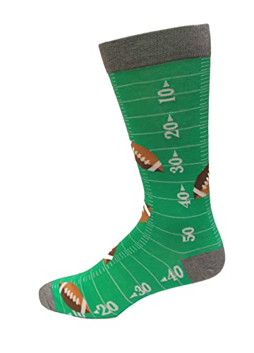 K. Bell Men's Football Crew Socks 1 Pair, Bright Green, Men's 10-13 Shoe