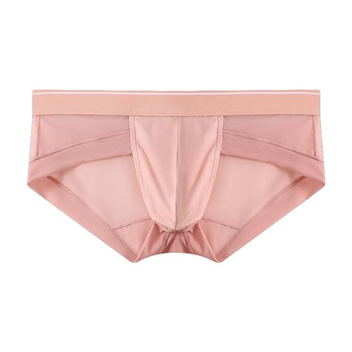 Evankin Men's Sexy Boxer Brief Underwear Sexy Fun U-Convex Pouch Ice Silk Mesh Fabric Breathable Men's Underwear Underpants