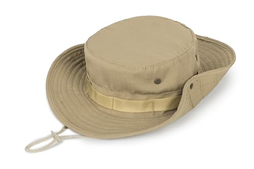 Fishing Bucket Hats for Men Women UPF 50+ UV-Protection Cotton Breathable Foldable Wide-Brim Sun Hat Hiking Garden Safari Beach Boonie Hat