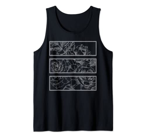 Camisa Punk Gótico Grunge Suave Rosas Negras Diseño Goth Punk Camiseta sin Mangas