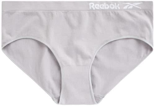 Reebok Girls' Underwear - Seamless Hipster Briefs (3 Pack), Size Large, Jacquard/Sharkskin/Gray #TOP2