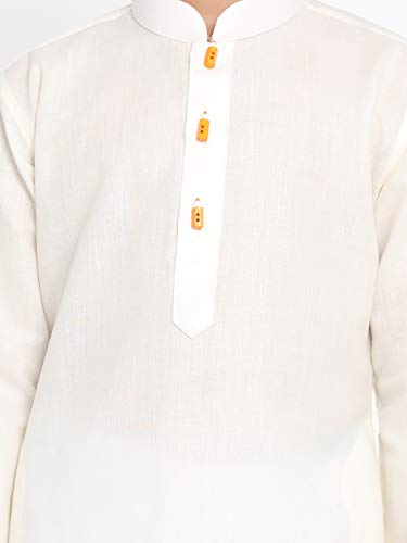 Image of JBN Creation Boys Cotton Blend Kurta Pyjama Set - Ethnic Elegance for Festivals | Comfortable Classic Collar Full Sleeves Kurta for Kids