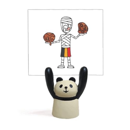 Porte-mémo de sport football belge panda : support note figurine de collection