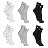 Lupo Kit 6 Pares de Meia Lupo Cano Médio Forro Atoalhado Punho Canelado Algodão Sport Original, 2 Branca - 2 Cinza - 2 Preta, 37-40