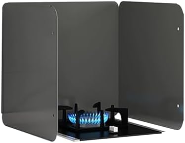 3-Sided Foldable Splatter Guard - Carbon Steel Stove Shield for Frying Pan, Kitchen Grease Protection, Anti-Splatter Screen, Essential Cooking Accessory, Mess-Free Cooking