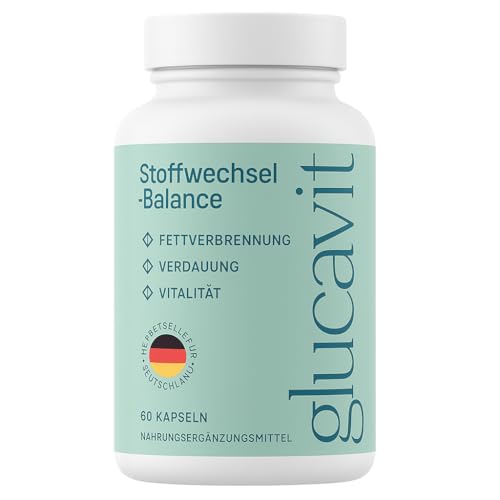 Glucavit Kapseln Nahrungsergänzung mit 11 essenziellen Nährstoffen | Vitamine & Mineralstoffe für Energie Vitalität & Wohlbefinden. 60 Kapseln. (1)
