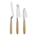 Boska Set di Coltelli da Formaggio Oslo / 3 coltelli da formaggio / Per ogni tipo di formaggio / Maniglia di legno di quercia / Marrone / Argento / 25 x 3 x 2 cm