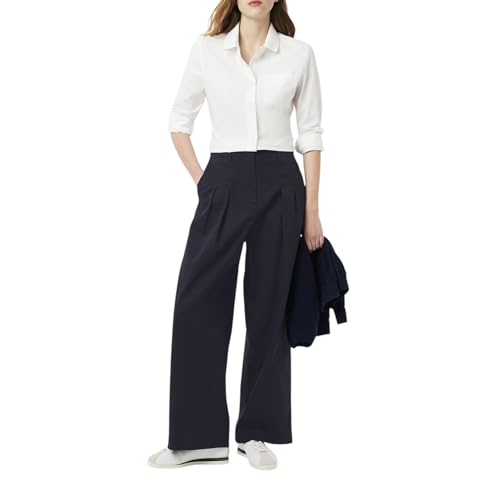 Lacoste Women's Wide Leg Stretch Pants