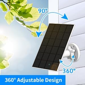 Miniatura 7 de Panel solar compatible con Wyze Cam al aire libre, puerto USB de 5 V 3.5 W, cargador de panel solar compatible con cámara de batería recargable,