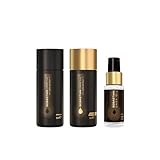 Sebastian Professional Dark Oil Lightweight Hair Care + Hair Styling Oil | Infused with Sandalwood, Cedarwood, & Argan Oils, 1 fl oz *Trial Size Bundle Set