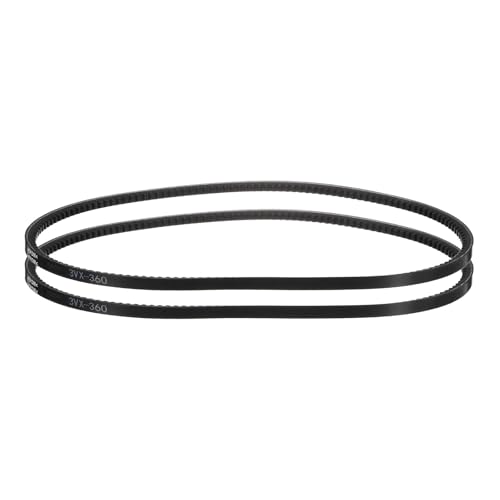 Courroie trapézoïdale 3VX360 crantée anti-glissement en caoutchouc brut 10x8mm - 2 Pcs