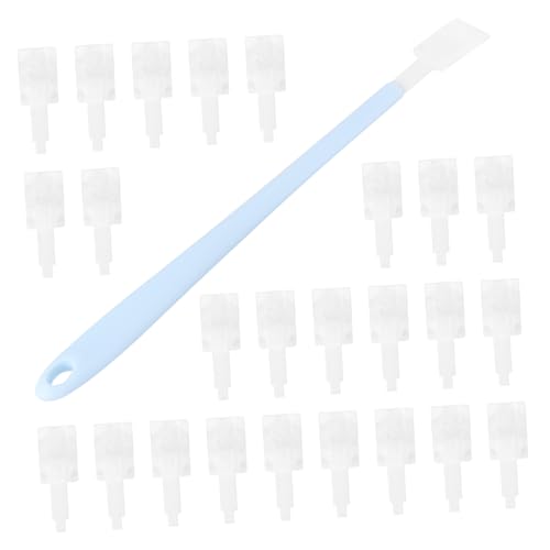 FIXOSHEE 長柄トイレブラシ使い捨て 北欧ブルー 交換用ブラシ付 環境配慮素材採用 隅々まで届く無死角清掃 衛生的で簡単手入れ可能