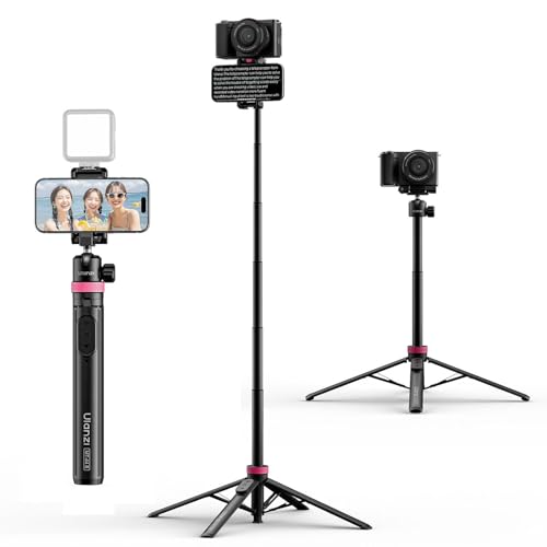 ULANZI MT-44 B [2026 Aktualisierte] Pop Open Handy Kamera Stativ Automatisch öffnen Vierbeinständer Stabiler, Selfie Stick Bluetooth 150cm, Kompakt Reisestativ 360° Kugelkopf für DSLR Samsung iPhone