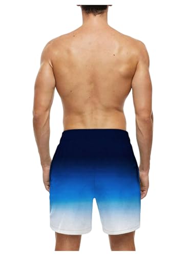 SweatyRocks Men's Swim Trunks Quick Dry Beach Shorts with Pockets and Mesh Lining2