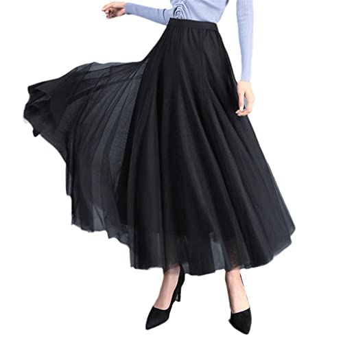 Jupe longue en tulle extensible taille unique pour toutes silhouettes