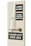 Bedroom Door Lock for Children and Pets, Child Proof Door Locks, Take it Wherever You Want Because is a Portable Door Lock, No Adhesives, No Marks on Doors, This Lock for Door Works on Both Sides