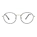Classy 90s Optical Quality Round Metal Rim Blue Light Filtering Computer Glasses Yellow Gold Black