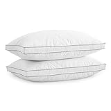 WQSPRING Goose Down Pillows Queen Size Set of 2 Feather Pillows- Ultra Soft Hotel Quality Bed Pillows, Comfortable Pillows for Sleeping, Ideal for Side/Back/Stomach Sleepers